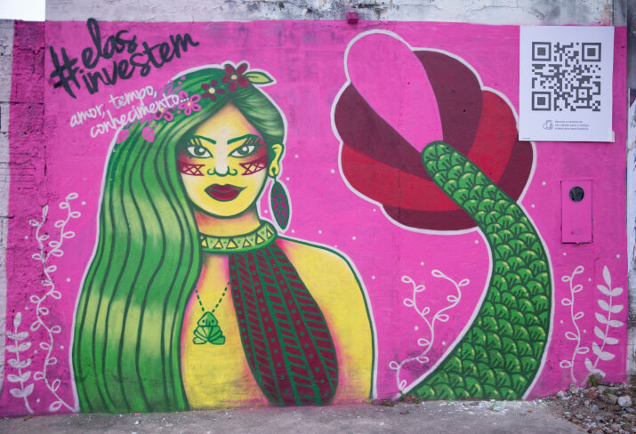 Muro grafitado em Manaus - Homenageada: Neurilene